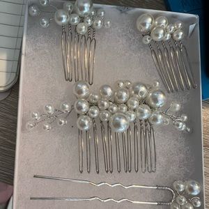 Pearl bridal hair combs